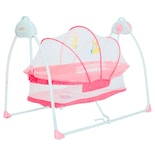 Cuna Mecedora SemiAutomatica con Temporizador y Musical para Bebés Rosa