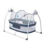 Cuna Mecedora Semiautomática con Temporizador y Musical para Bebés Gris