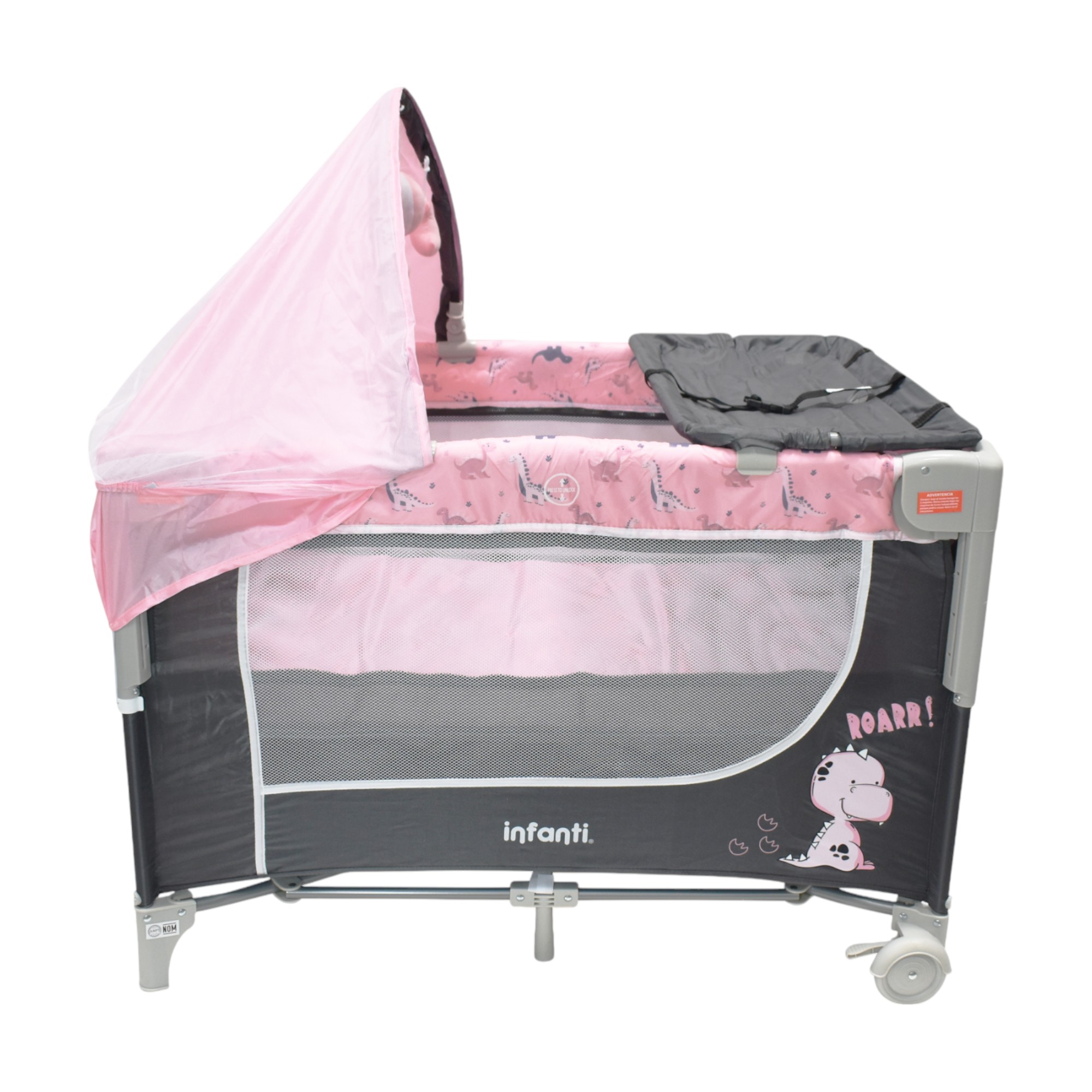 Foto 3 | Cuna De Viaje Madison Infanti Color Rosa Convertible A Colecho