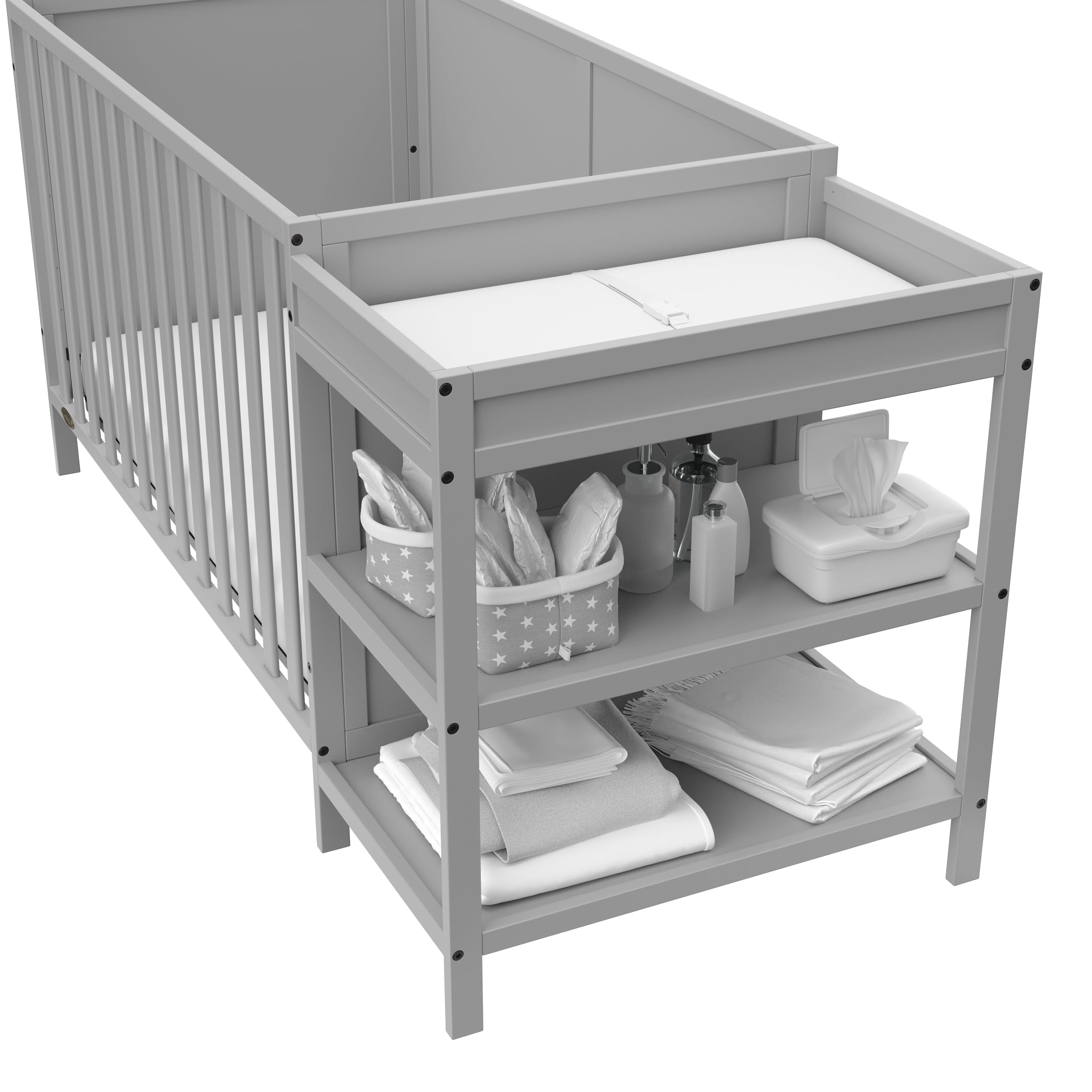 Foto 4 pulgar | Cuna Y Cambiador Convertibles Graco Theo 5 En 1 Pebble Grey - Venta Internacional.