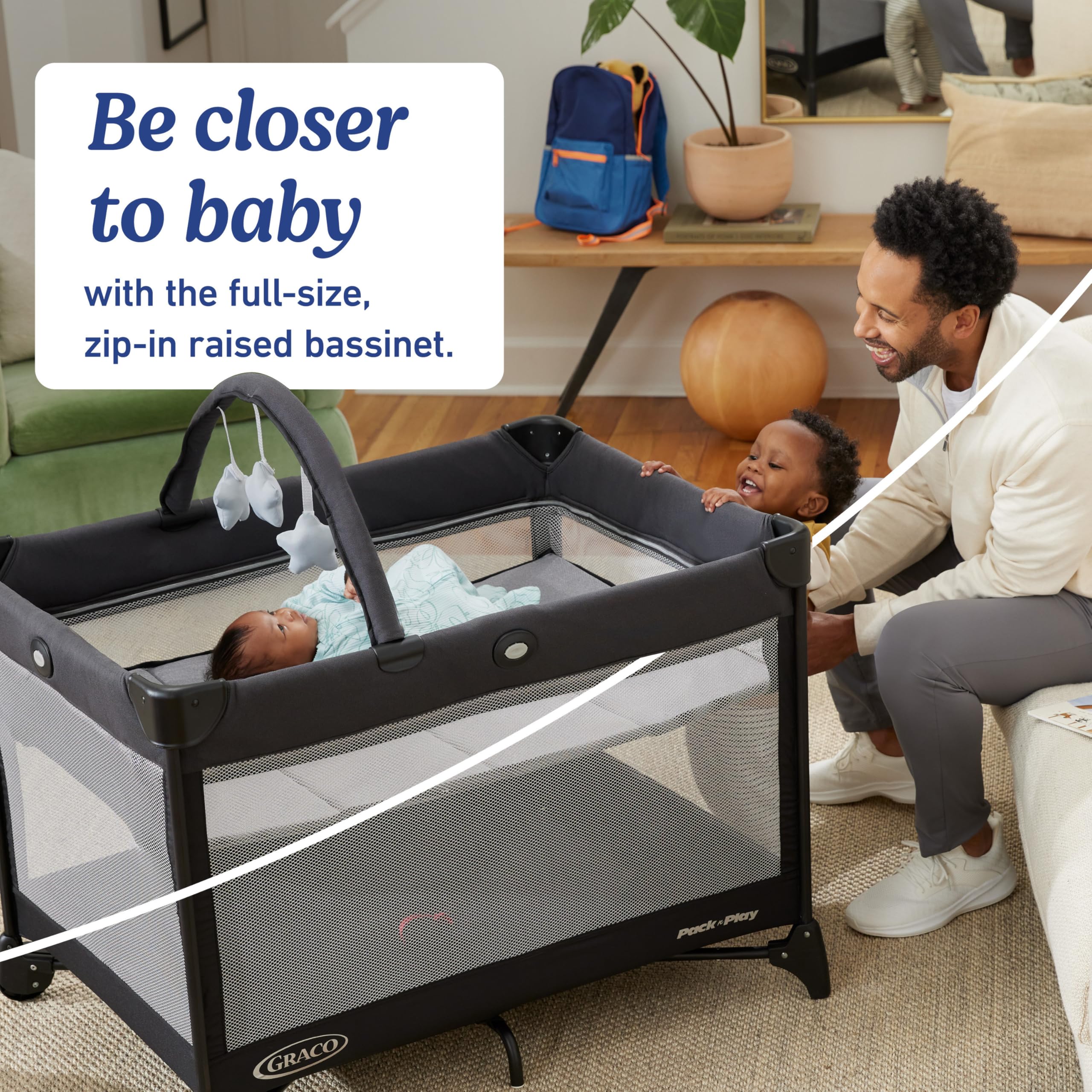 Foto 4 pulgar | Playard Graco On The Go Zip Dlx Parker Con Capazo - Venta Internacional.