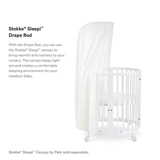Foto 3 | Guardería Drape Rod Stokke Sleepi De Madera De Haya Maciza Blanca - Venta Internacional.