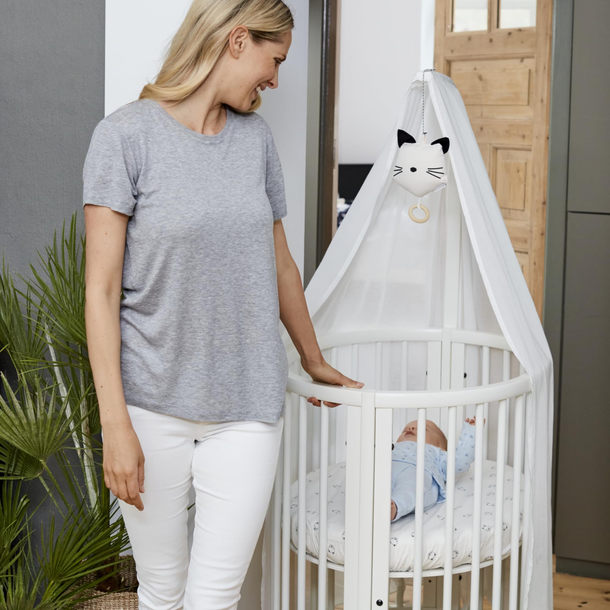 Foto 6 pulgar | Guardería Drape Rod Stokke Sleepi De Madera De Haya Maciza Blanca - Venta Internacional.