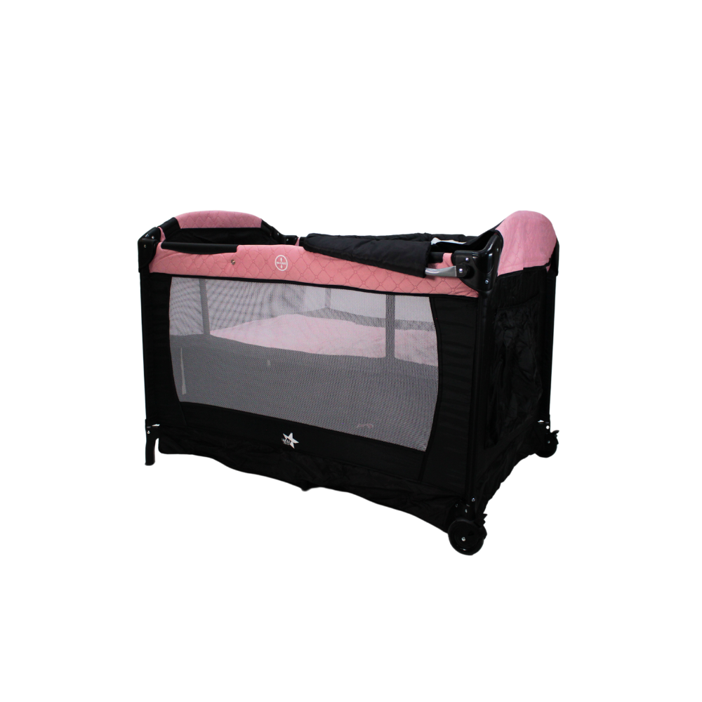 Foto 4 pulgar | Cuna Corral Para Bebé Starkids Galaxis Portátil Mecedora Rosa