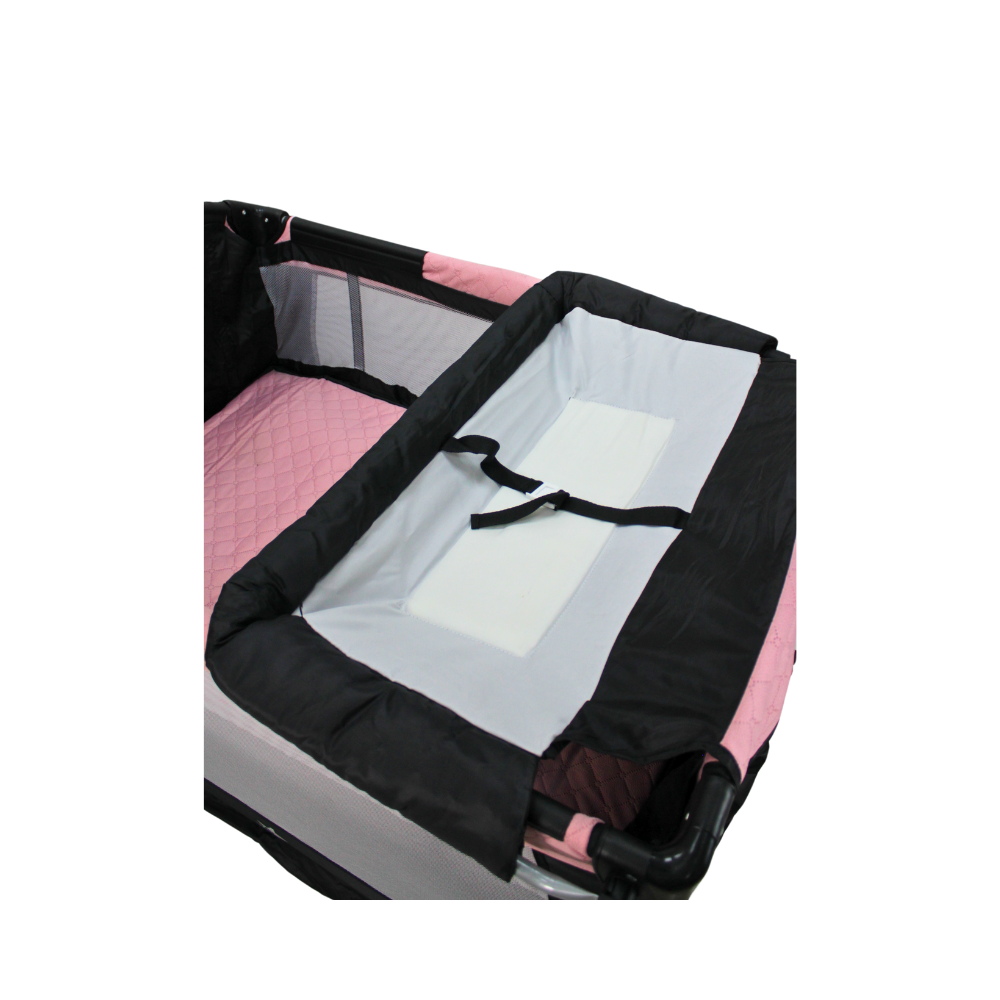 Foto 7 | Cuna Corral Para Bebé Starkids Galaxis Portátil Mecedora Rosa