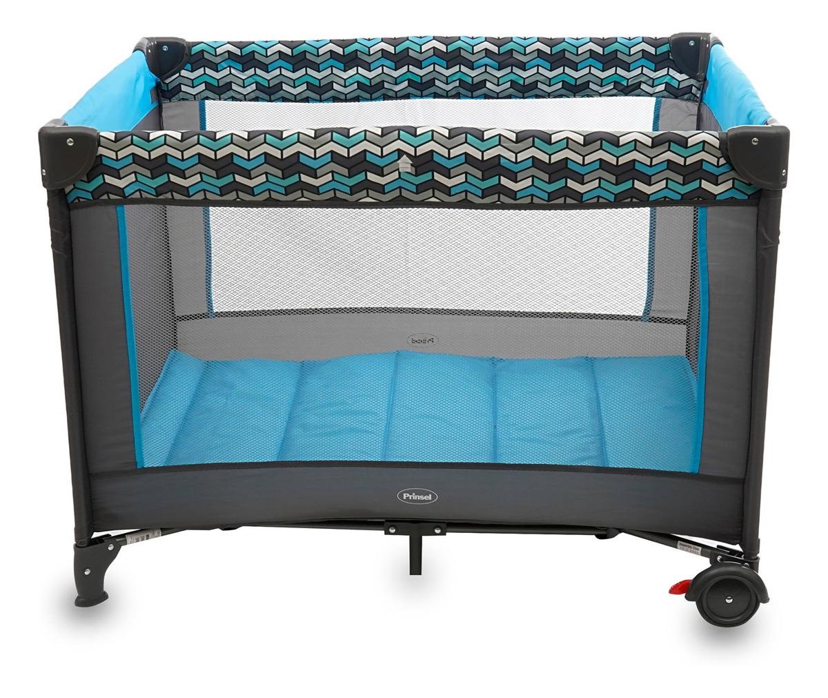 Foto 4 | Cuna Corral Para Bebé Prinsel San Remo Con Mosquitero Azul
