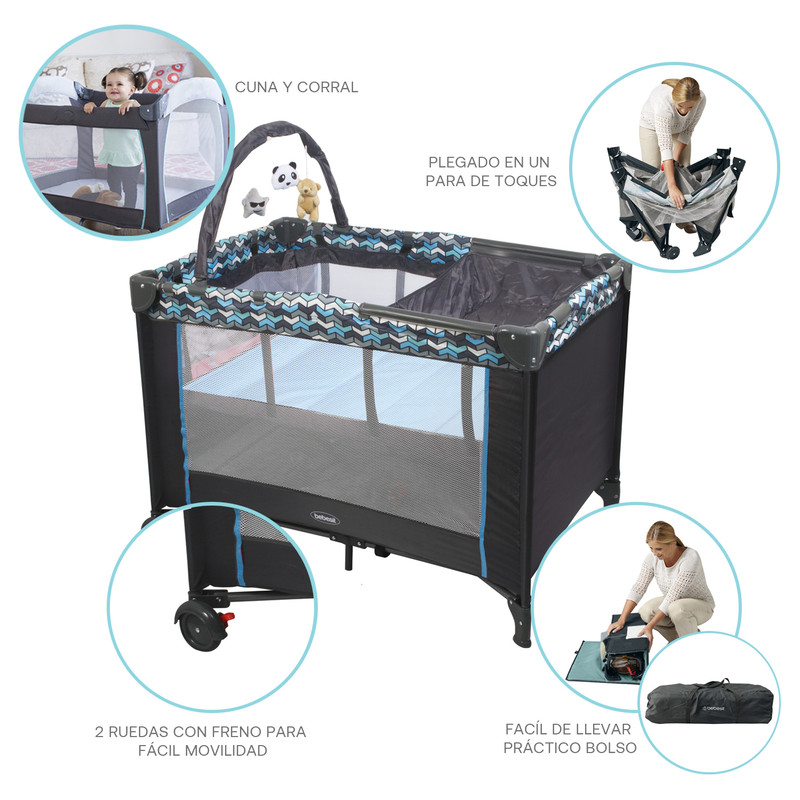 Foto 5 pulgar | Bebesit Cuna Pack & Play Corral Plegable 2 Niveles