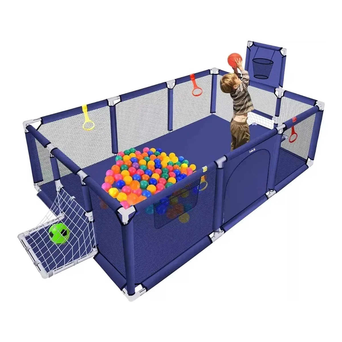 ''corral Bebe Corralito Gimnasio De Juegos Infantil De Fútbol  Lab.g Azul ''