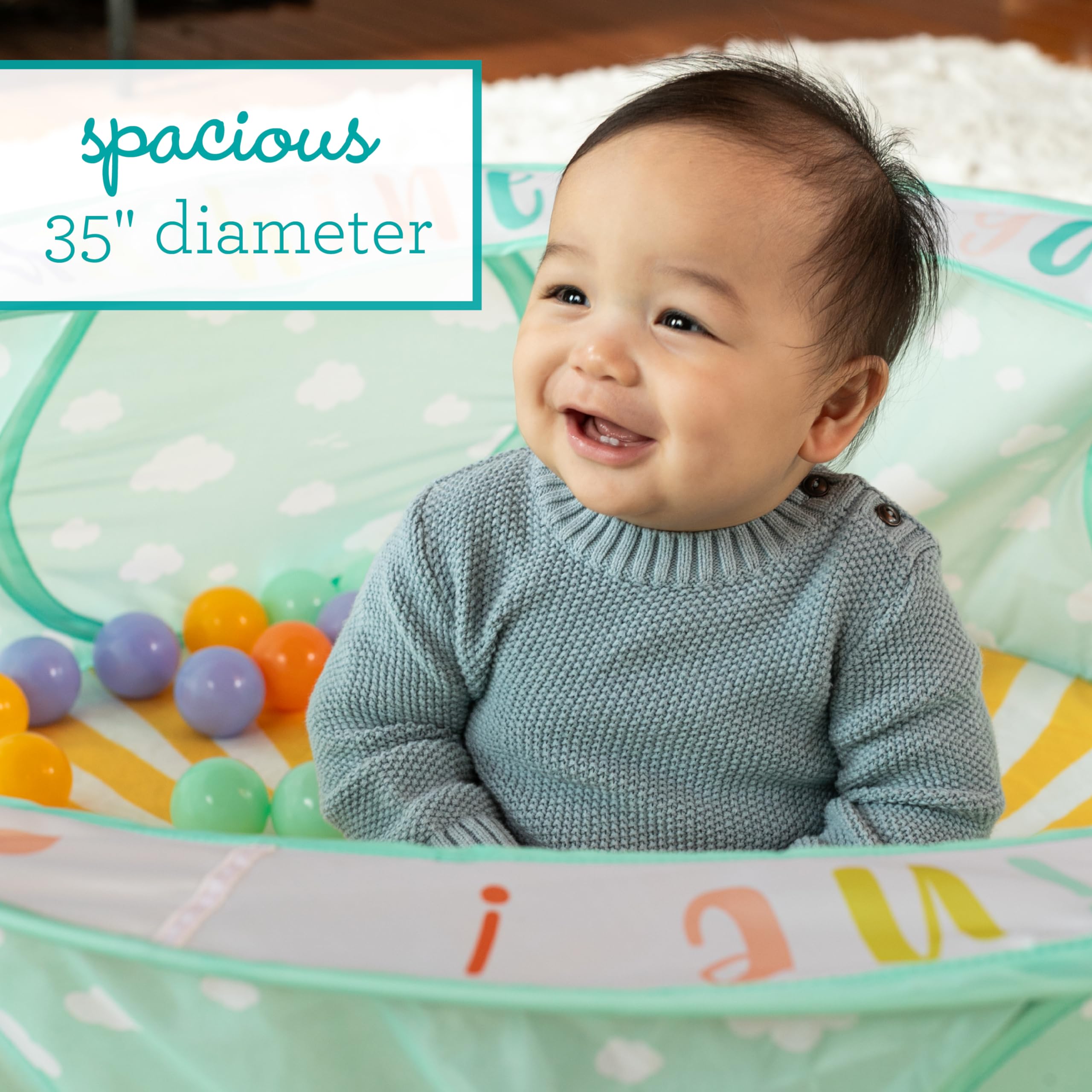 Foto 5 pulgar | Ball Pit Infantino Pop-up Con 50 Bolas De Colores Y Bolsa De Almacenamiento - Venta Internacional.