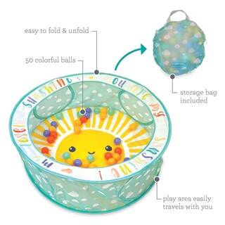 Foto 5 | Ball Pit Infantino Pop-up Con 50 Bolas De Colores Y Bolsa De Almacenamiento - Venta Internacional.