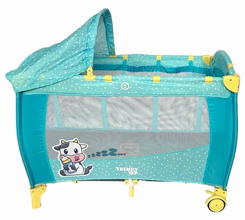 Foto 1 | Cuna De Viaje K500 Vaquita Azul Tk Dos Niveles