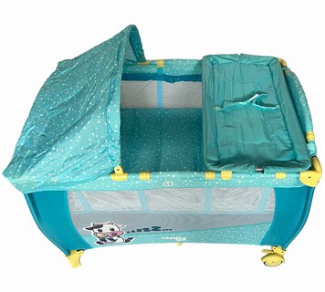 Foto 4 | Cuna De Viaje K500 Vaquita Azul Tk Dos Niveles