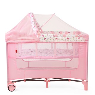 Foto 6 | Cuna Corral Plegable Con Cambiador Y Dos Niveles D´bebe - Rosa