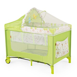 Foto 1 | Cuna Corral Plegable Con Cambiador Y Dos Niveles D´bebe - Verde