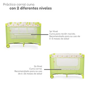 Foto 3 | Cuna Corral Plegable Con Cambiador Y Dos Niveles D´bebe - Verde
