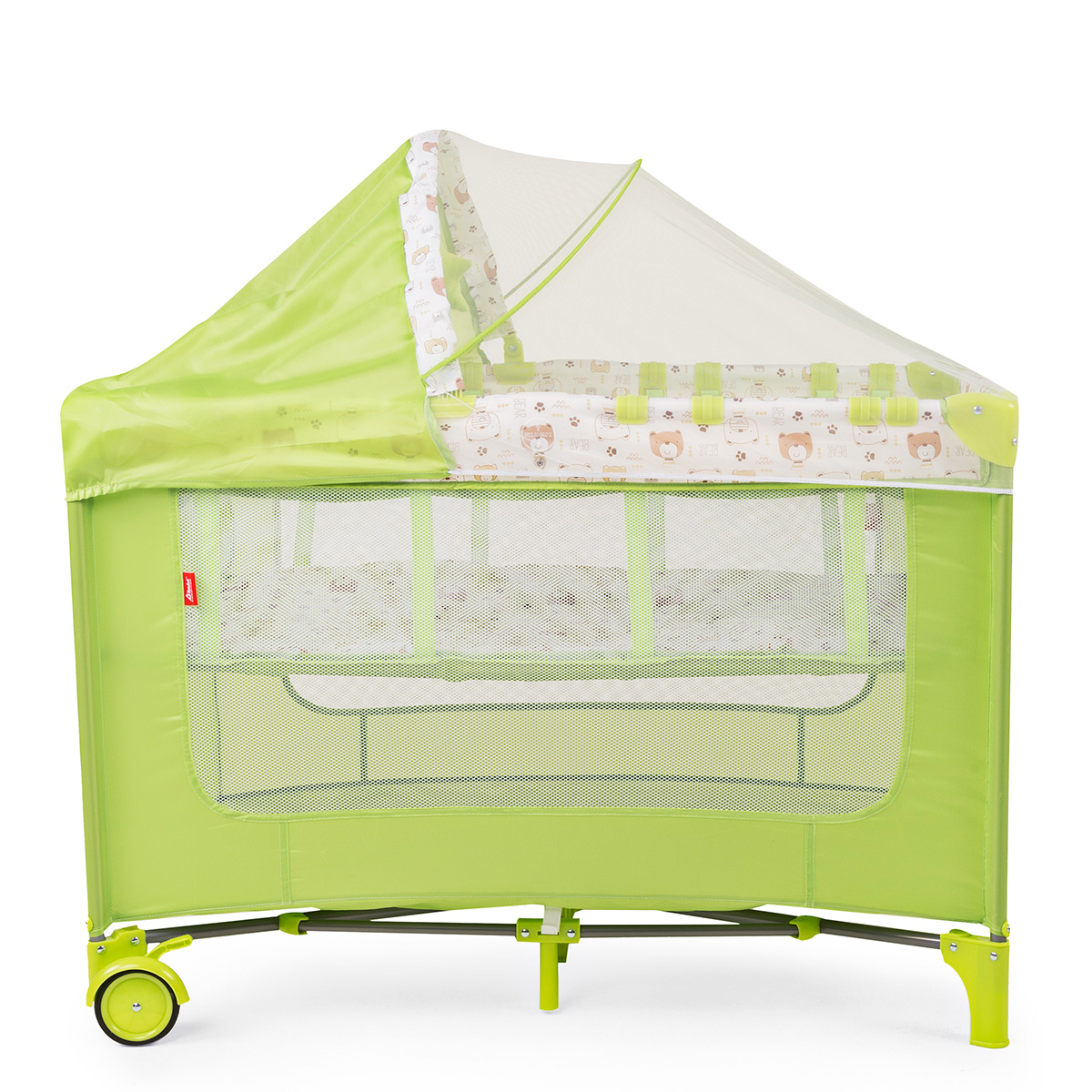 Foto 7 pulgar | Cuna Corral Plegable Con Cambiador Y Dos Niveles D´bebe -  Verde