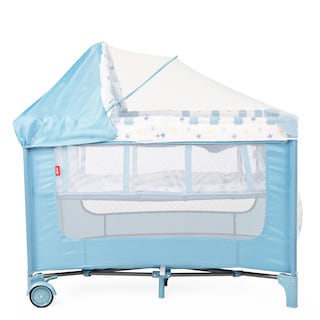 Foto 6 | Cuna Corral Plegable Con Cambiador Y Dos Niveles D´bebe - Azul