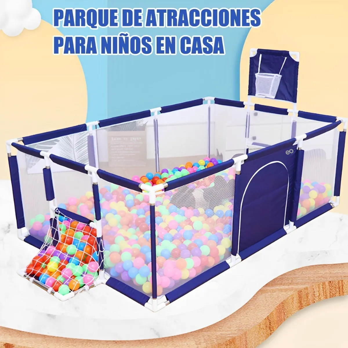 Foto 3 pulgar | Corral De Bebé Juego De Niños Gimnasio Eo Safe Imports Esi-21019 Color Azul