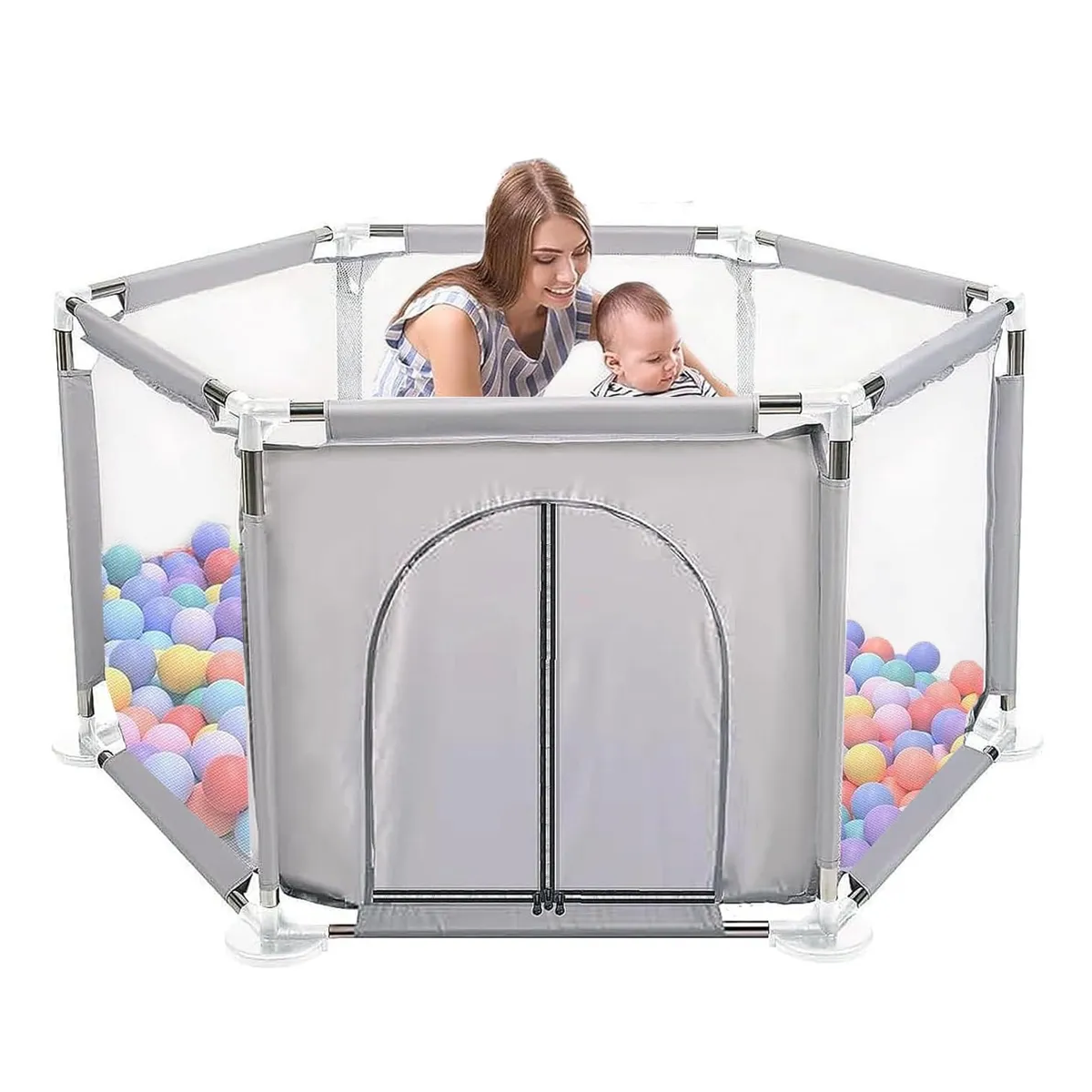 Foto 4 | Corrales Para Bebés 150 Cm X 70 Cm Eo Safe Imports Esi-21021 Gris