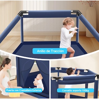 Foto 3 | Corral Plegable Para Bebé Eo Safe Imports Esi-21017 Azul