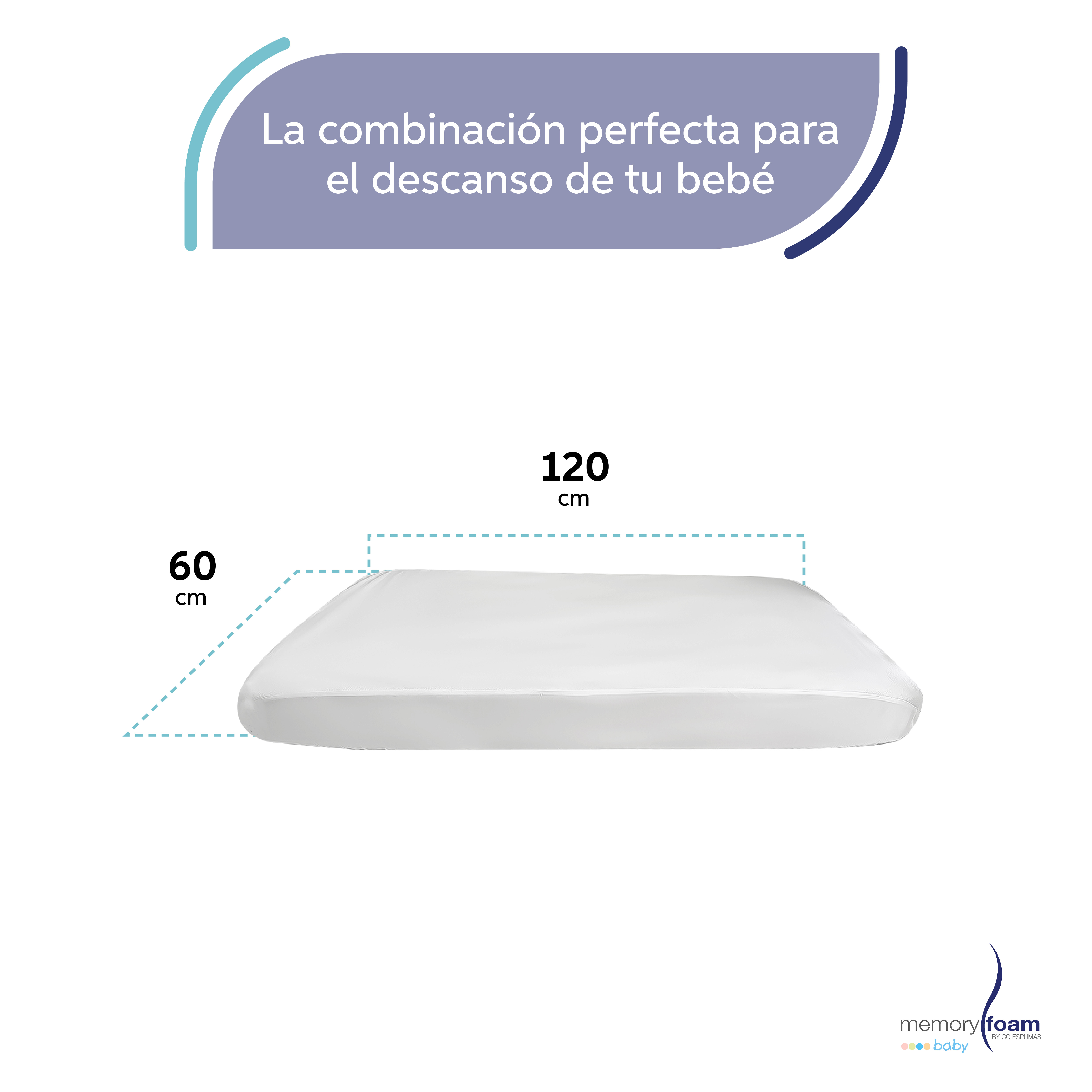 Foto 7 pulgar | Pack Colchón De Bebé: Baby Good + Protector - 120x60x15 Cm