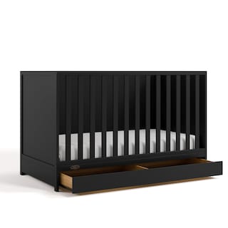 Foto 1 | Cuna Convertible Graco Theo 3 En 1 Con Cajón De Almacenamiento, Color Negro - Venta Internacional.
