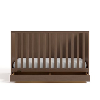 Foto 6 | Cuna Convertible Graco Theo Con Cajón De Almacenamiento De Madera De Avellana - Venta Internacional.