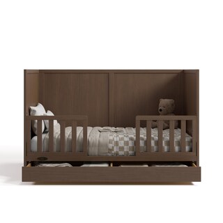 Foto 7 | Cuna Convertible Graco Theo Con Cajón De Almacenamiento De Madera De Avellana - Venta Internacional.