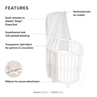Foto 2 | Canopy Stokke Sleepi V3 Blanco Para Sleepi Mini Y Cuna/cama - Venta Internacional.