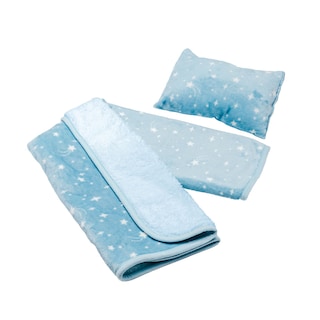 Foto 4 | Set De Frazada Y Almohada Baby Mink Bm06b Azul (100 X 80 Cm)