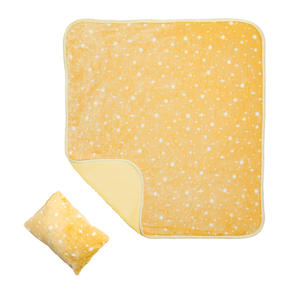 Foto 3 pulgar | Set De Frazada Y Almohada Baby Mink Bm06b Amarillo (100 X 80 Cm)