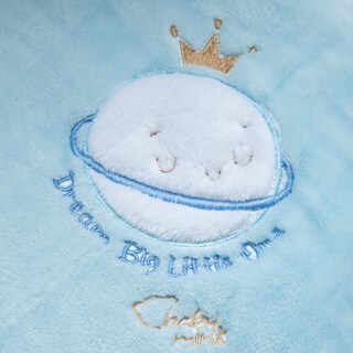 Foto 4 | Cobertor Con Bordado Luminiscente Baby Mink Bm049 Azul (100 X 90 Cm)