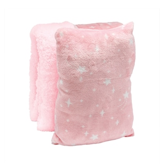 Foto 3 | Set De Frazada Y Almohada Baby Mink Bm06b Rosa (100 X 80 Cm)