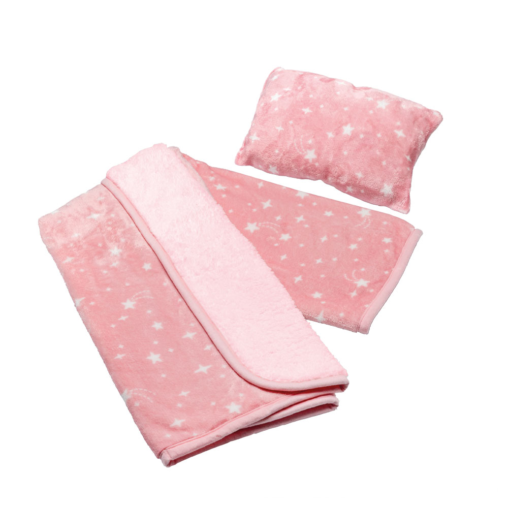 Foto 4 | Set De Frazada Y Almohada Baby Mink Bm06b Rosa (100 X 80 Cm)