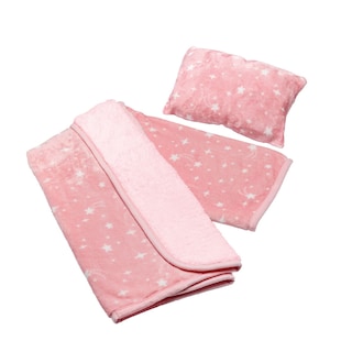 Foto 4 | Set De Frazada Y Almohada Baby Mink Bm06b Rosa (100 X 80 Cm)