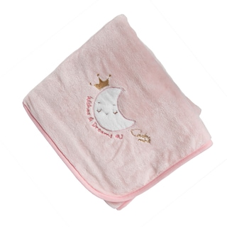 Foto 3 | Cobertor Con Bordado Luminiscente Baby Mink Bm049 Rosa (100 X 90 Cm)