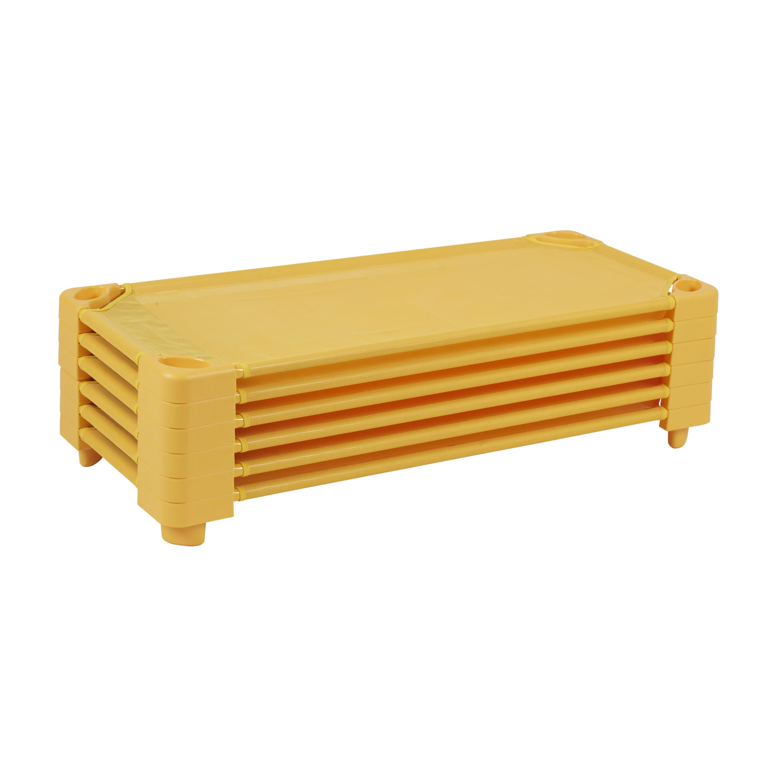 Foto 1 | Cuna Para Niños Ecr4kids, Apilable, Tamaño Estándar, Color Amarillo, Paquete De 6 - Venta Internacional.