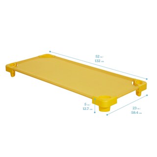 Foto 2 | Cuna Para Niños Ecr4kids, Apilable, Tamaño Estándar, Color Amarillo, Paquete De 6 - Venta Internacional.
