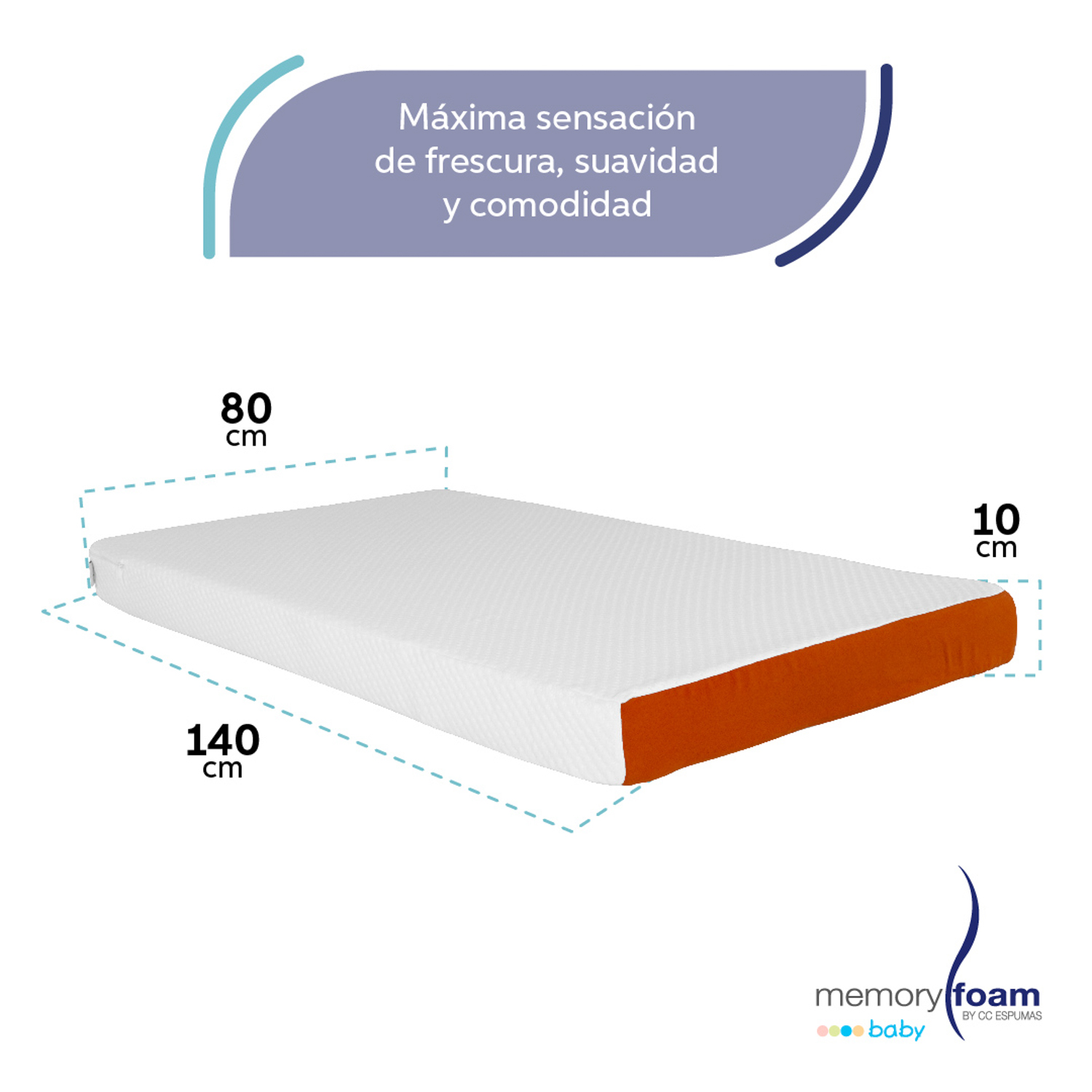 Foto 5 | Colchón Memory Foam Baby Better color Blanco