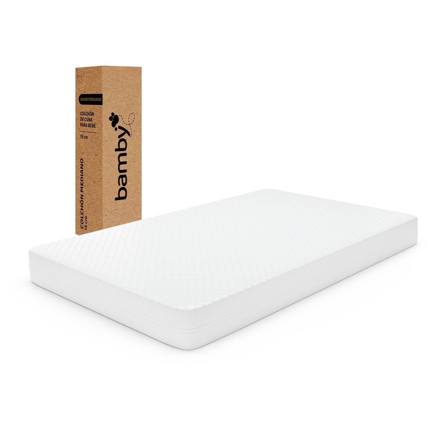 Colchón para Cuna Bamby Impermeable Memory 130x70x15 cm $1,299