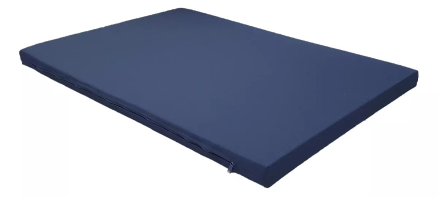 Colchon Para Cuna Corral De Viaje Universal Hule Espuma Azul Marino