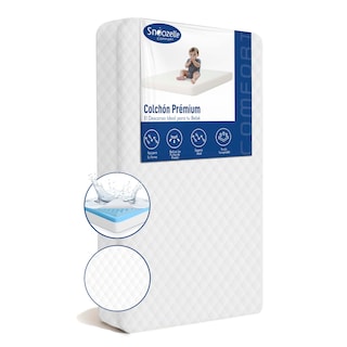 Foto 2 | Snoozelle Comfort Colchón Para Cuna, Espuma De Alta Densidad, Memory Foam, Antideslizante, Impermeable, Hipoalergénico