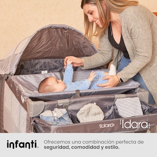 Foto 7 | Cuna Corral para Bebé Infanti Idara de Viaje con Organizador Rojo