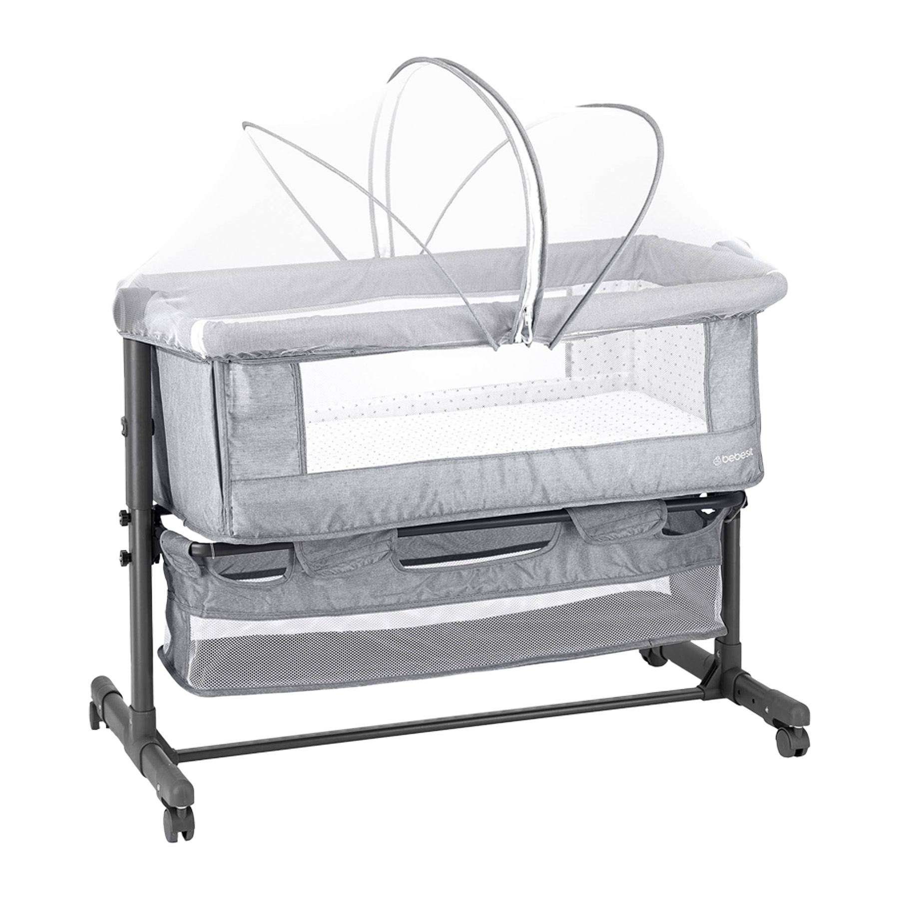 Cuna Corral para Bebé Bassinet Bebesit Colecho Plegable Viajero color Gris