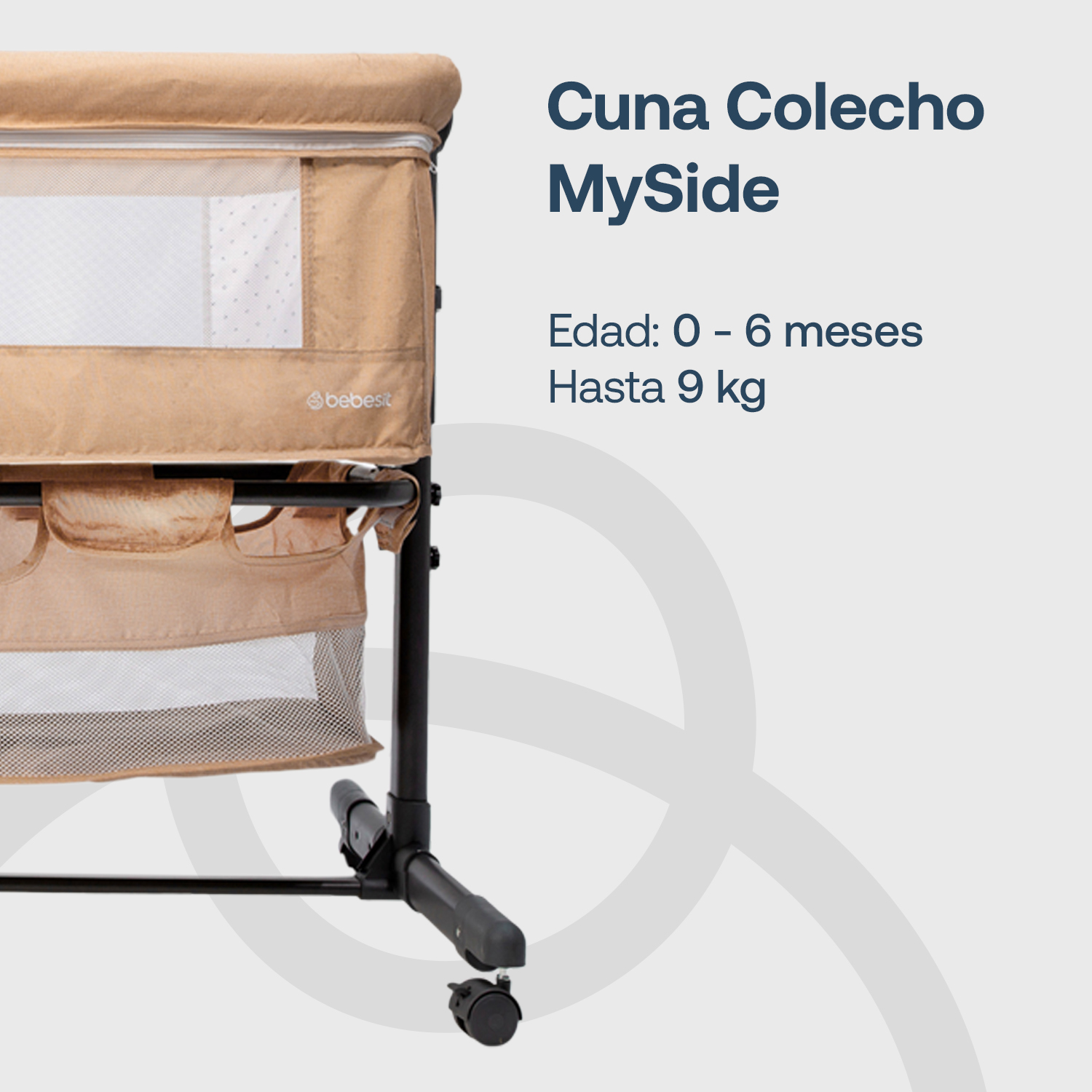 Foto 3 pulgar | Cuna Corral Bebe Bassinet Bebesit Colecho Plegable Viajero Color Beige