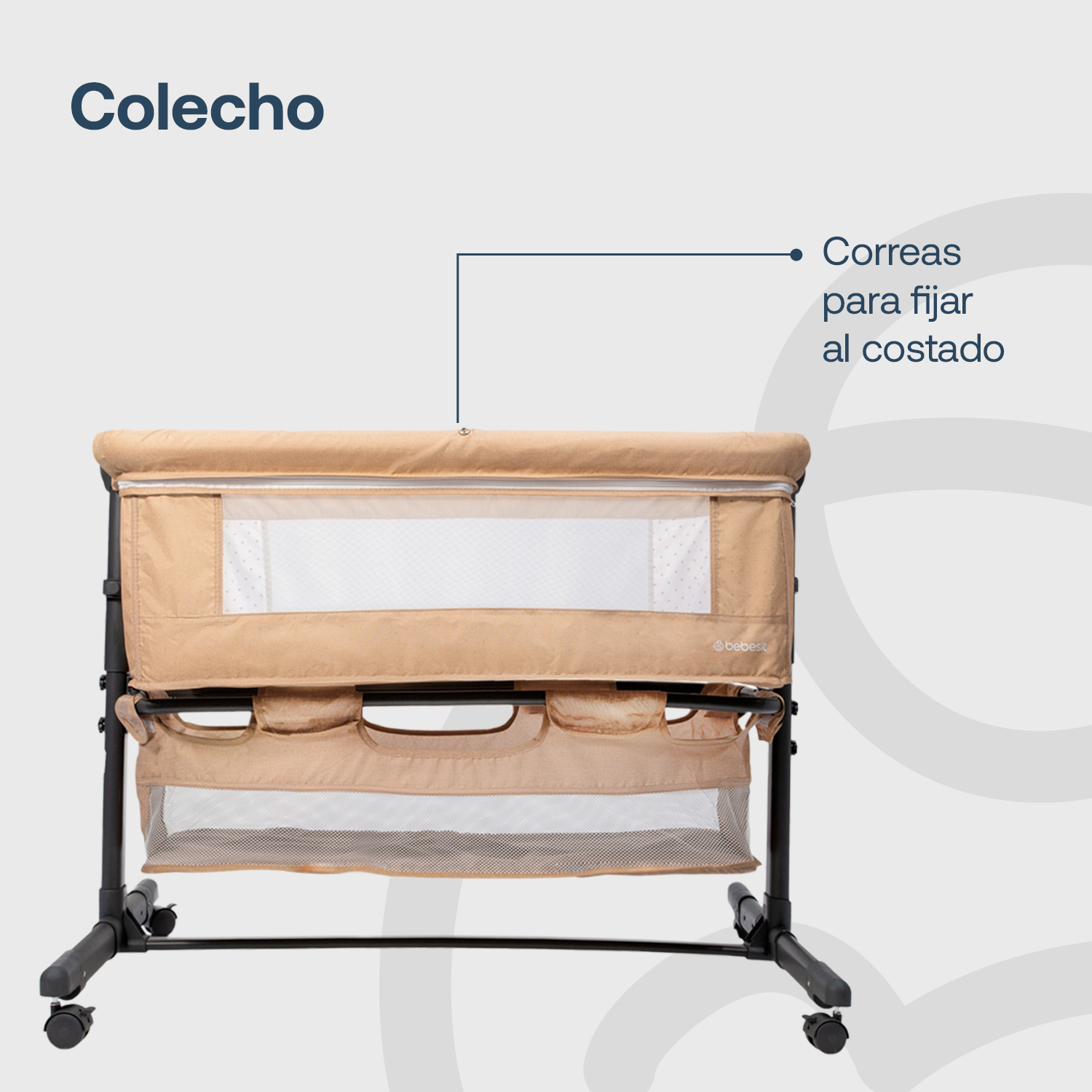 Foto 5 pulgar | Cuna Corral Bebe Bassinet Bebesit Colecho Plegable Viajero Color Beige