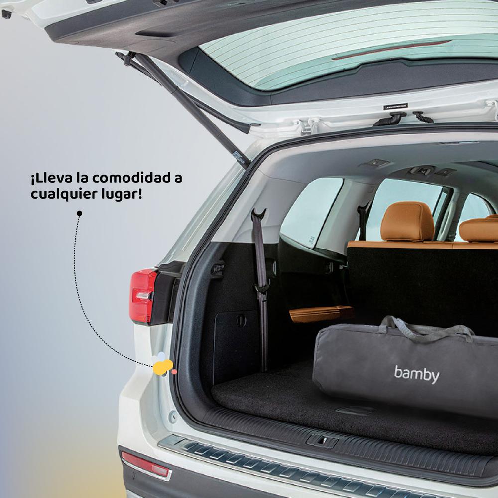 Foto 8 | Cuna Plegable Bamby Gris con Cambiador y Colchón Impermeable