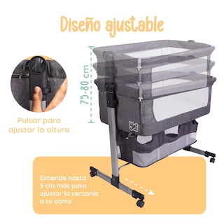 Foto 5 | Cuna para Recién Nacido Yei Gris