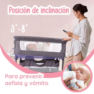 Foto 6 | Cuna para Recién Nacido Yei Gris