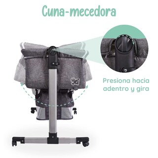 Foto 8 | Cuna para Recién Nacido Yei Gris